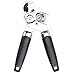 Color Scissor Can Opener, Stainless Steel Manual with Sharp Cutting Wheel, Smooth Edge, Easy Turn Design and Won't Touch Food