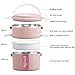 YBOBK HOME Bento Box, Stainless Steel Insulated Microwave Safe Stackable Bento Lunch Box Container with Bag and Spoon for Adults (Pink)