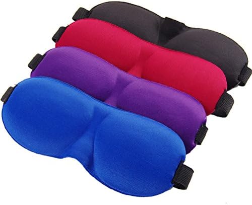 Sleep Mask, 4 Pack Lightweight &amp; Comfortable Super Soft Large Adjustable 3D Contoured Eye Masks for Sleeping, Travel, Shift Work, Naps, Night Blindfold Eyeshade