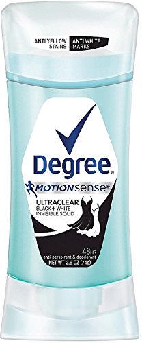Degree MotionSense Ultra Clear Invisible Solid Antiperspirant & Deodorant, Black + White 2.60 oz (Pack of 5)