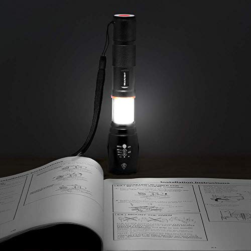 GearLight LED Tactical Flashlight S1000 with Lantern and Magnet - White and Red Work Light - As Seen on TV Tac Light with Batteries Included - Camping, Emergency Taclight Pro Flashlights