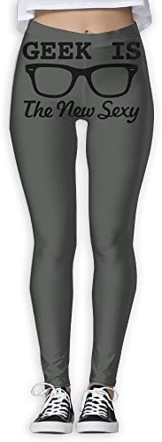 Geek Is The New Sexy Print Non See-Through Fabric Full-Length Comfort Yoga Trousers For Woman