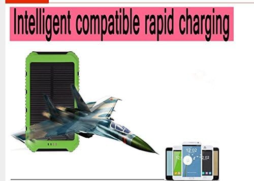 Hornet Electronics TM, Solar Charger Eco-daily with 10000 mah with dual USB (Green)