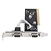 QNINE PCI 2 Port Serial Expansion Card, PCI to Industrial DB9 COM RS232 Converter Adapter Controller for Desktop PC with Low Bracket