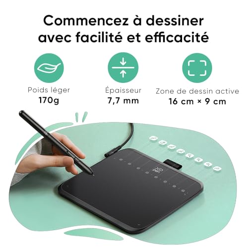 XPPen Graphic Tablet, Deco 640 Graphics Tablet without Screen, 16K Pressure Levels, 6 x 4 Inches, Designed for OSU Signature Drawing