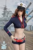 FacaiFacai Figure Accessories Navy Uniform 1/6 Figure Navy Suit 1:6 Hot Girl Fight Clothing Sets Figure Sailor Suit 12