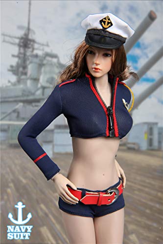 FacaiFacai Figure Accessories Navy Uniform 1/6 Figure Navy Suit 1:6 Hot Girl Fight Clothing Sets Figure Sailor Suit 12