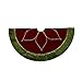 Valery Madelyn 48 inch Traditional Red Green Gold Christmas Tree Skirt with Flower Design,Themed with Christmas Ornaments (Not Included)