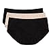 Hesta/Rael Women's Organic Cotton Period Menstrual Sanitary Protective Underwear Panties/ 3Pack (Large, 2Black1Natural)