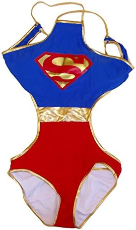 DC Comics Supergirl Superman Logo Criss-cross Back Monokini (Medium)