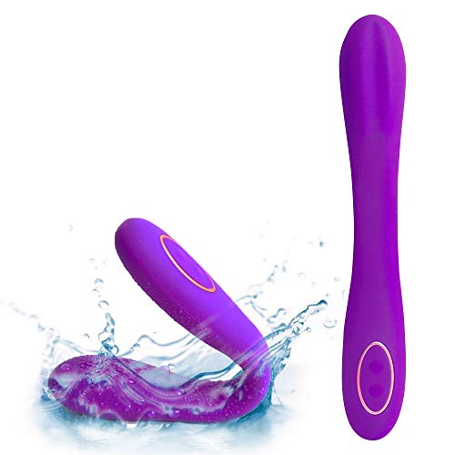 Paarvibrator Vibratoren für Sie mit Stoßfunktion, Sexspielzeug für Paare Vibratoren für Sie Klitoris und G-Punkt 7 Vibrationsfrequenz 100% Wasserdicht Wiederaufladbar, Leise, Lila