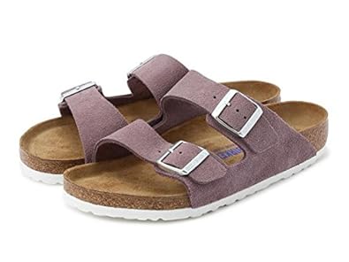 purple birkenstock clogs