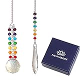 Newmerry Crystal Suncatcher 30mm Crystal Prism Ball and Icicle Pendant Chakra Crystal Hanging Light Suncatcher for Window Car Rear View,Pack of 2