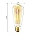Vintage Edison Bulbs, 40W ST64 Dimmable Light Bulbs, Squirrel Cage Filament with 2700K Soft Warm White Light, 230 Lumens, Retro Light Bulbs with E26 Brass Base, Pack of 6