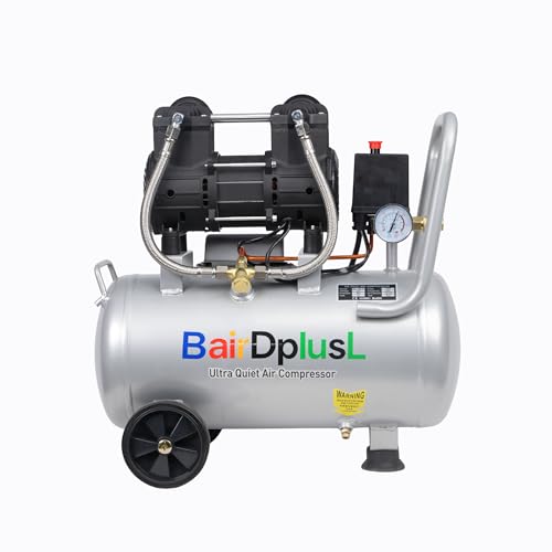 BairDplusL 8 Gallon Ultra Quiet Air Compressor 110V/60Hz 1.5HP 8.8CFM MAX 115PSI