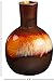 Stone & Beam Modern Ombre Stoneware Home Decor Flower Vase - 6 Inch, Dark Brown Red White