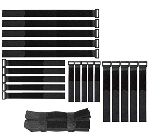 Ceeyali 70 Pack Black Wire Management Fastening Cable Ties Cable Straps for Wire Organizer (50 Pack 18cm + 5 Pack 15cm + 5 Pack 20cm + 5 Pack 25cm + 5 Pack 30cm)