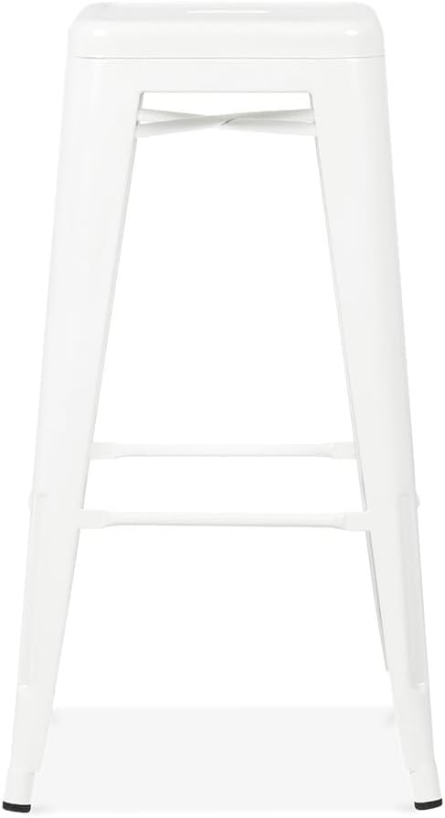 Xavier Pauchard White Tolix Stool 75cm