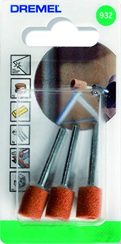 Dremel 932 Korund-Schleifspitze - Zubehörsatz für Multifunktionswerkzeug mit 3 Schleifspitzen 9,5mm zum Schärfen, Glätten und Schleifen von Metall, Gussteile, SchweiÃverbindungen, Nieten und Rost – Bild 4