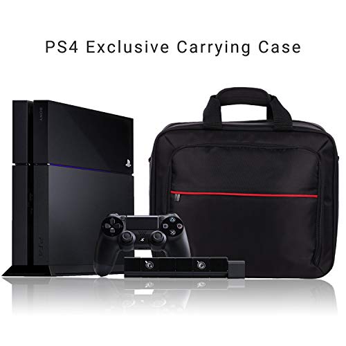 PS4 Carrying Case Portable Waterproof PS4 Travel Bag Compatible with Playstation 4 Slim and PS4 Pro - Fits All PS4 and PS3 Models