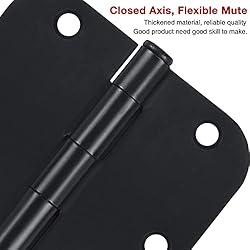 3 Pack Black Door Hinges for Doors 3 1/2 Interior