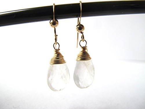 Moonstone Gemstone Drop Earrings 14kt gold Filled