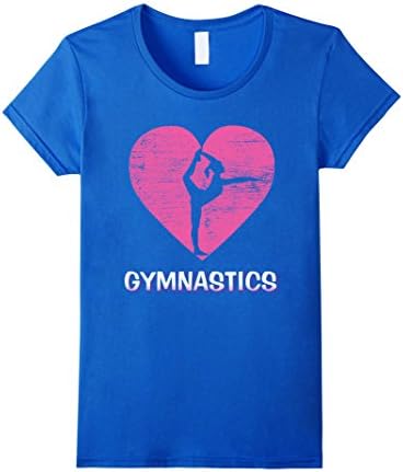 Womens Love Gymnastics T-Shirt Small Royal Blue