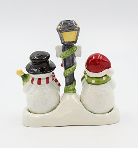 Cosmos Gifts SS-CG-10650 Snowman Salt and Pepper Set/Toothpick Holder - //coolthings.us