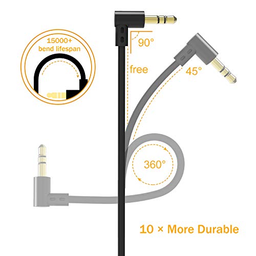 UNOOE Car Aux Cord Compatible for iPhone 7/8 / X, [2 in 1 iOS & Android] iPhone 8/7 Aux Cord for Car Tangle-Free Coiled Aux Cable iPhone 3.5mm Audio Jack Adapter for Headphones Speakers Home Stereo - Thumbnail 3
