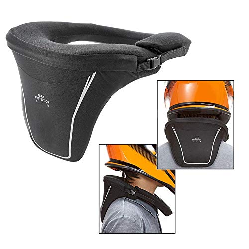 Adult Motorcycle Neck Brace with Reflective Strip, Heavy Duty Motorbike Neck Protector Neckguard Neck Rests, Soft Neck Support Relieves Pain & Pressure in Spine, Knight Equipment
