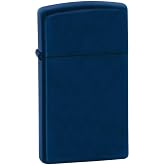 Zippo Slim Navy Matte Pocket Lighter | Ideal gift for Birthdays, Father's Day, Christmas, Valentine's Day, Weddings, Graduations, Groom Usher Office Events