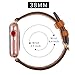 CINORS Leather Band Compatible Replacement for Apple iWatch 41mm 40mm 38mm Women Genuine Brown Leather Bands Wrist Strap with Rose Gold Buckle Replacement for Apple Watch Series 7 6 5 4 3 2 1 SE