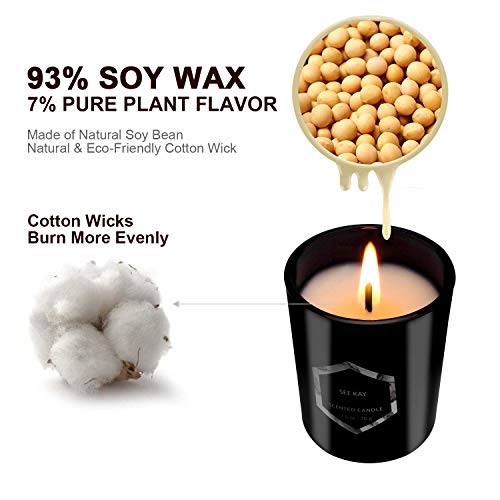Yinuo Mirror Scented Candles Gift Set, Red Flame Votive Candle Natural Soy Wax 2.5 Oz Per Cup Glass Women Gift with 7% Essential Oils Strongly Fragrance for Stress Relief and Aromatherapy - 6 Pack - Thumbnail 2