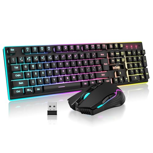 RedThunder K10 Wireless Gaming Keyboard and Mouse Combo