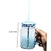 Pack of 4 Mason Jar Mugs with Handle, Color Lids and Plastic Straws 16 Oz ,Each , Old Fashion Drinking Glasses, Glass Drinking Cup ,Dishwasher Safe, Assorted Color Lid (4x16oz+lids+straws)