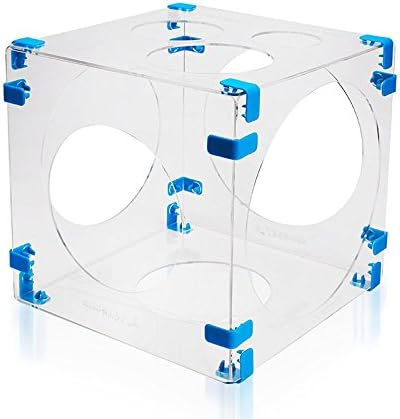 8 Holes Collapsible Acrylic Transparent Cube Balloon Sizer Box From 4" - 12"