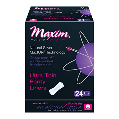 Maxim MaxION Cotton Panty Liners for Women, Natural Panty Liners
