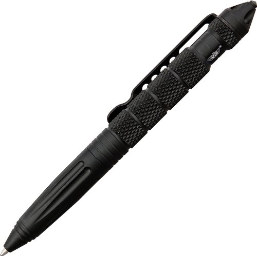 UZI UZI-TACPEN2-BK Aircraft Aluminum Defender Tactical Pen with Glassbreaker, Black