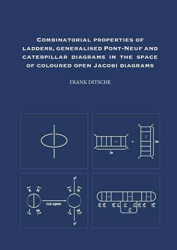 Combinatorial Properties of Ladders, Generalised Pont-Neuf and Caterpillar Diagrams in the Space of Coloured Open Jacobi Diagrams
