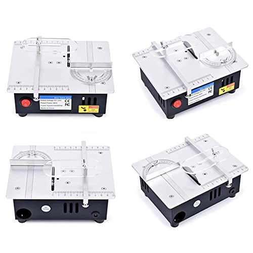 ZHJIUXING HO Mini TischkreissäGe Feinschnitt Modellbau,Kleine TischsäGe,Winkelschnitt,96W Gravierbare TischmüHle,Zum… – Bild 4