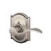 Schlage F170 ACC 619 CAM RH Right Handed Accent Door Lever with Camelot Trim, One Sided Non-Turning Dummy Door Handle, Satin Nickel
