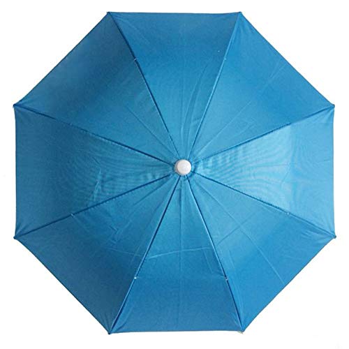Payanwin Outdoor Umbrella Hat Golf Fishing Camping Beach Rain Sun Folded Adjustable Blue Sports Head Umbrella Cap