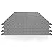 Building Bricks - 10 x 10 Inch Gray Stackable Baseplate (4 Pack) Classic Baseplates Compatible with All Major Brands