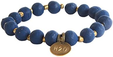 Simbi 7mm Round Clay Beads Bracelet Deep Blue Sea