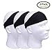 Ilyever 3 Pack Versatile Lightweight Nonslip Moisture Wicking Running Sports Headband Headstrap for YOG,Exercise or Travel.Elasticity,, One Size Fits All Men& Women,Black