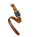Apple Watch Band 38mm iwatch bands 38mm Double Tour Genuine Leather wristbands Replacement Bracelet Bands for Apple Watch Series 3 Series 2 Series 1, Vintage Brown