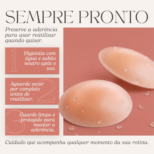 Combo 04 Pares de Protetor De Mamilo Tapa Bico do Seio Aréola Flexível Silicone Reutilizável Lavável Adesivo