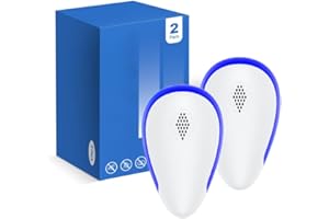 BUGBEAT 2024 Upgraded Ultrasonic Repeller 2 Packs, Indoor Ultrasonic Repellent Insect Defense for Bugs for Roach, Rodent, Mouse, Bugs, Ant, Mosquito, Mice, Spider, Electronic Plug in Pest Control