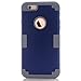 iPhone 6 Plus Cases,JDBRUIAN 3in1 Shield Series Heavy Duty Hybrid Hard PC Soft Silicone Combo Hybrid Defender High Impact Body Armor Box Case for iPhone 6 Plus/6S Plus(5.5inch) - Dark Blue & Gray