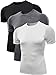 Neleus Men's 3 Pack Athletic Compression Under Base Layer Sport Shirt